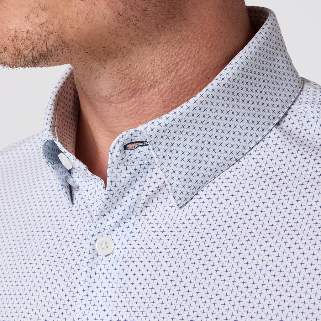 Leeward Dress Shirt - White Plus Print