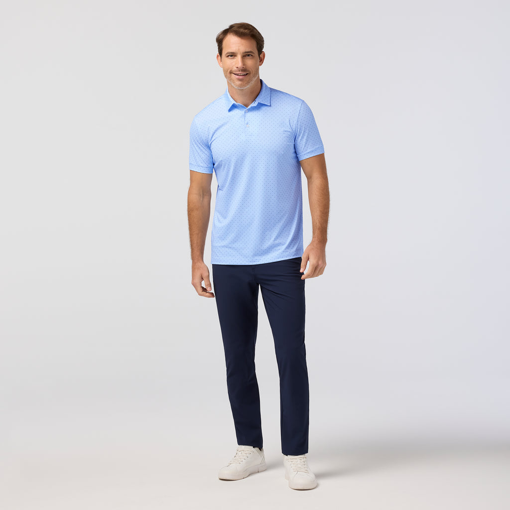 Versa Polo - Cloud Blue Stacked Geo