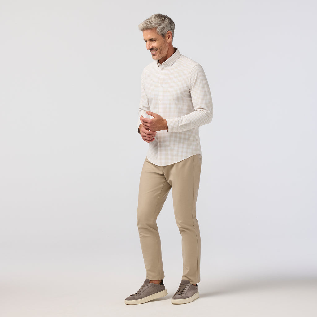 Leeward No Tuck Dress Shirt -  Sand Dollar Crew Gingham