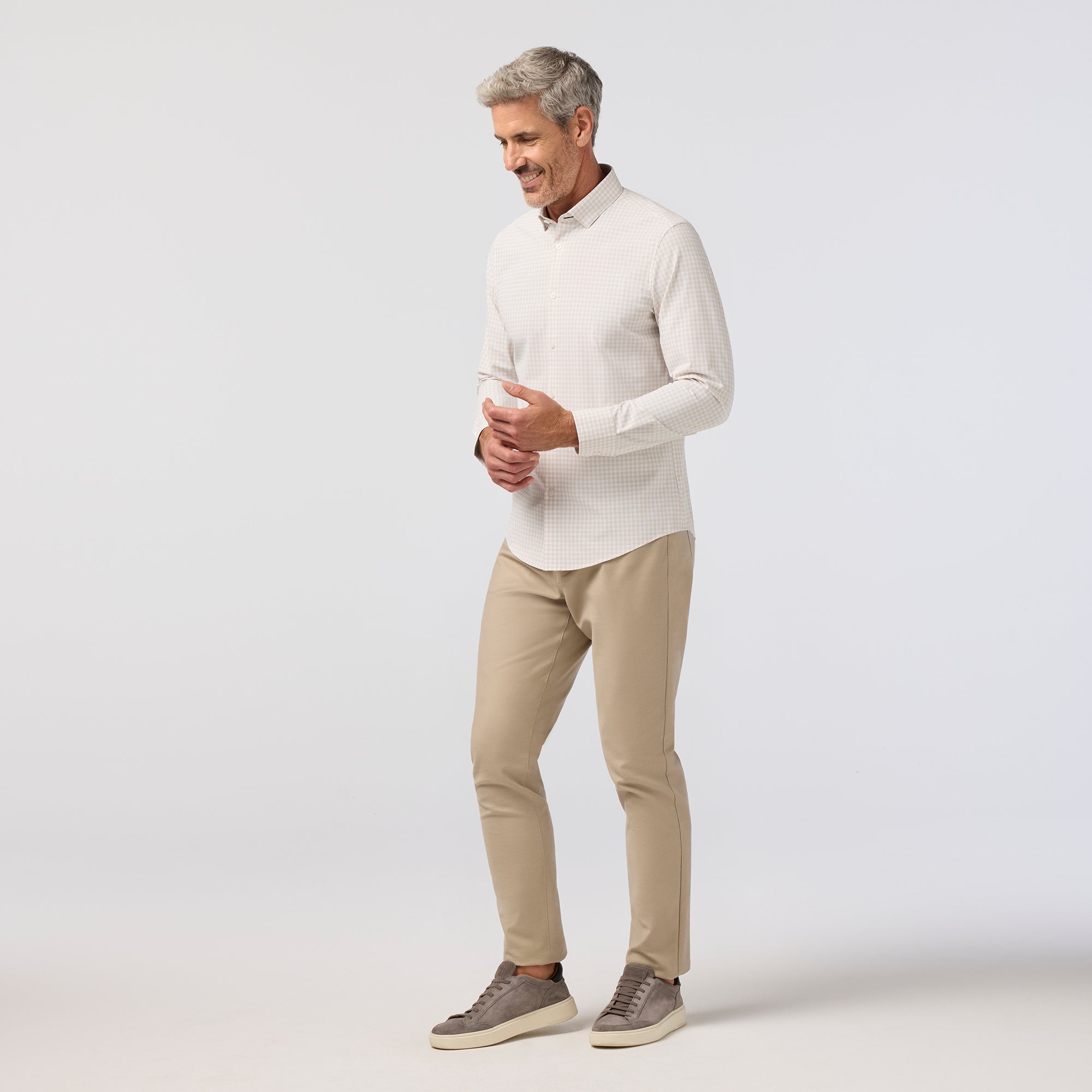 Leeward No Tuck Dress Shirt -  Sand Dollar Crew Gingham