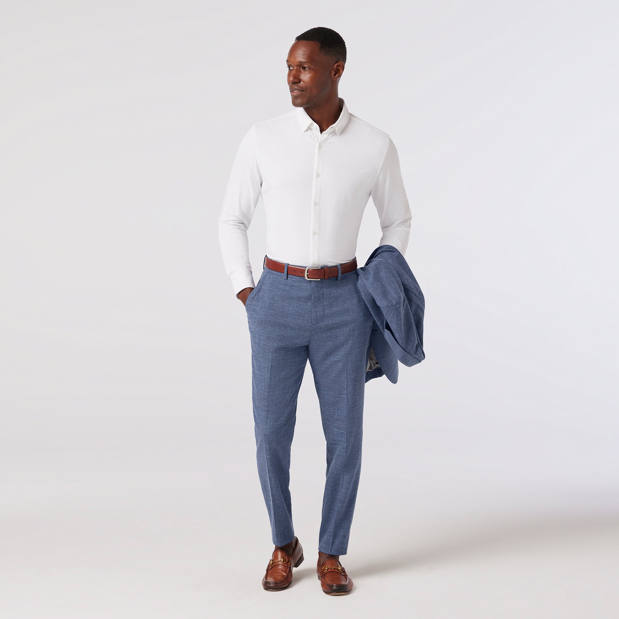 Fresco Lightweight Suit Pant - Coastal Fjord Heather