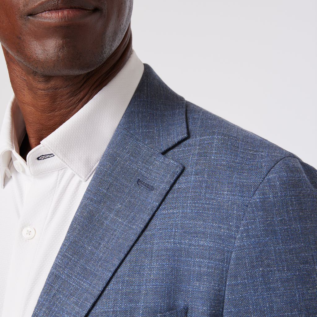 Fresco Lightweight Suit Jacket - Coastal Fjord Heather