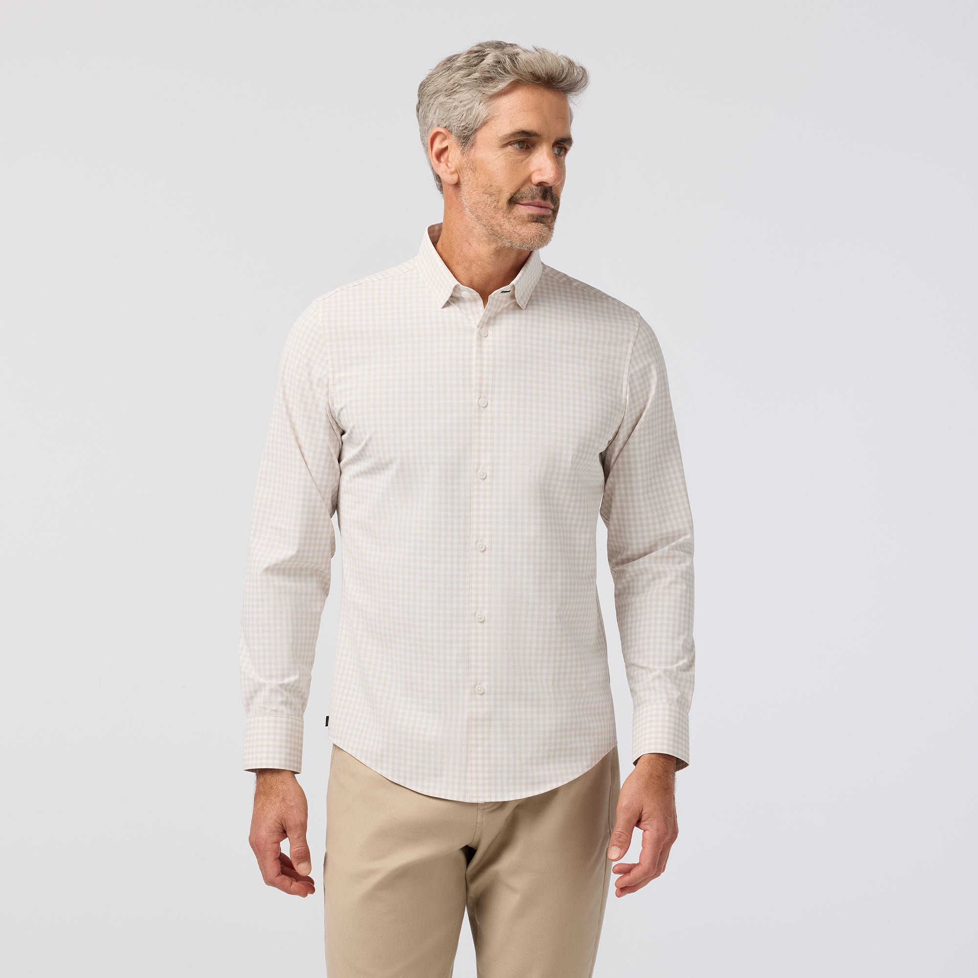 Leeward No Tuck Dress Shirt -  Sand Dollar Crew Gingham