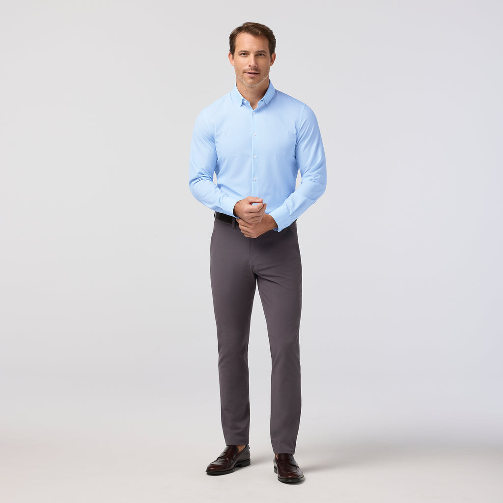 Leeward Dress Shirt - Cloud Blue Micro Dot