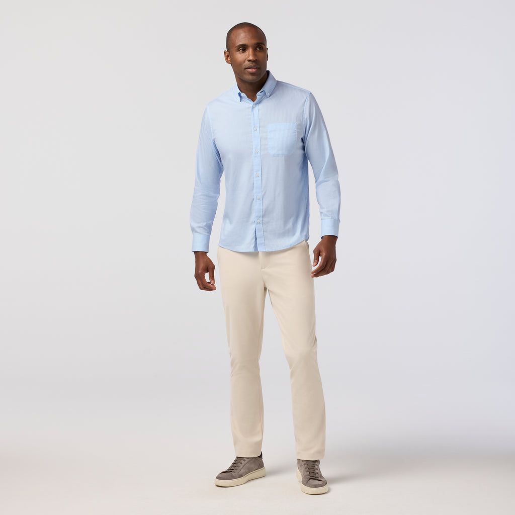 Kennedy Shirt - Cloud Blue Chalk Stripe