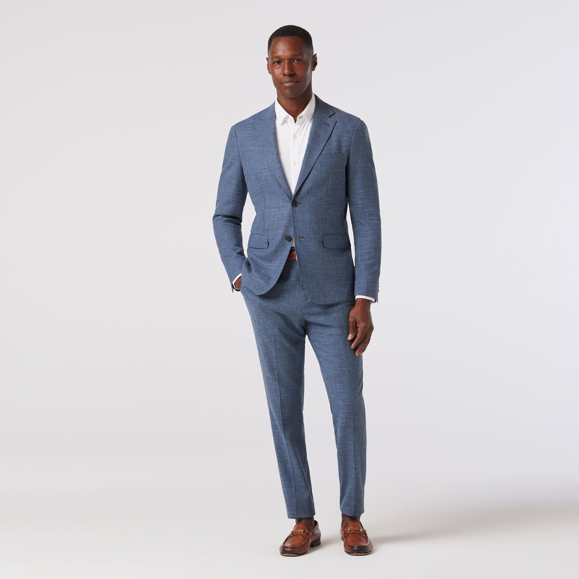 Fresco Lightweight Suit Jacket - Coastal Fjord Heather