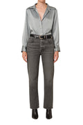 Tullah Japanese Hammered Satin Shirt - Sea Glass