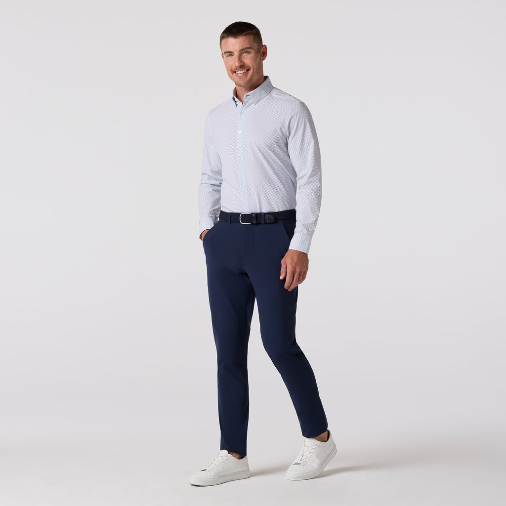 Leeward Dress Shirt - White Plus Print